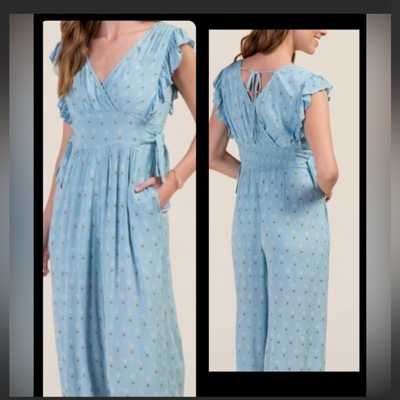 Blue Rain light blue with daisy jumpsuit - Picture 1 of 5